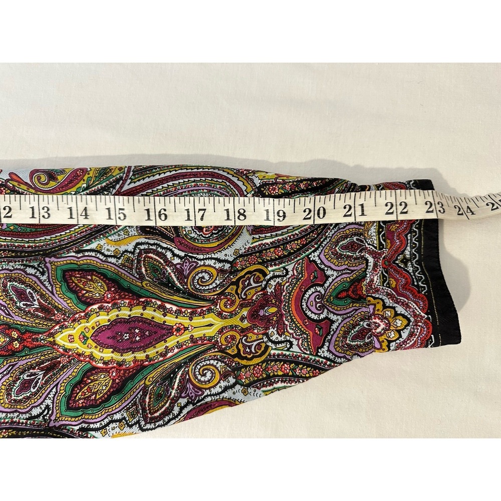 Gianna Silk XL Paisley Shirt Tunic Top Blouse LS Lightweight Boho Artsy Travel - Picture 9 of 9